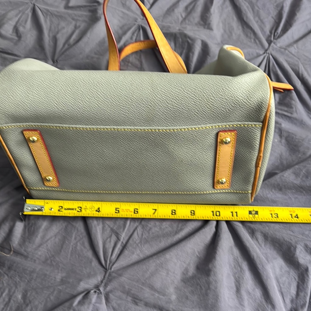 Dooney & Bourke Gray Satchel with Tan  Accents - Picture 5 of 13